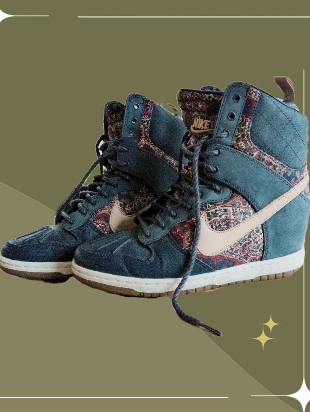 ✨Nike WMNS Dunk Sky Hi Liberty High Top SneakerBoot QS Size US7
